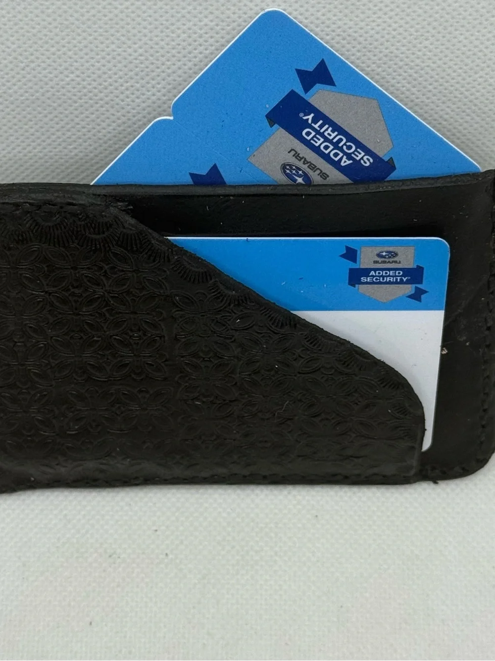 Handmade Celtic Knot Black Leather Card Holder Wallet